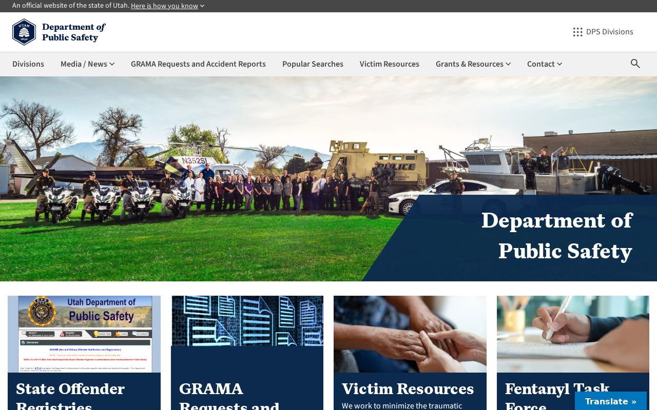 Grand County criminal history Utah public safety records gateway